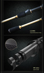 Canne da Spinning Ultraleggere in Fibra di Carbonio Personalizzate 1.9m/2.1m/2.2m 2 Pezzi con Azione Rapida e Manico in Schiuma EVA Nera - Product Image 6