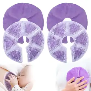 Vente chaude Compresse chaude et froide pour le corps facile à la maison Pack de thérapie par le froid réutilisable pour la poitrine 17cm coussin de gel d'allaitement