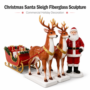 Fabricante de Esculturas de Renos y Santa Claus de Fibra de Vidrio Personalizadas, Decoración Navideña para Exteriores, Centros Comerciales, Parques y Eventos - Product Image 6