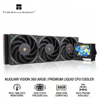 Fresador líquido de pantalla LCD personalizada de Thermalright Mjolnir Vision 360 Robusto flujo de aire 2150 RPM