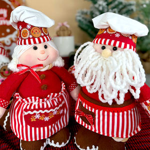 Zaves 12 pouces rouge blanc père noël grand-mère décorations de noël à la mode cuisine artisanat célébrer le nouvel an 2025 usine - Product Image 5