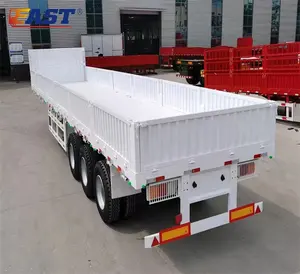 EAST Hot sell 3 axle 80tons flatbed side wall open cargo semi truck trailer Side Wall truck trailer