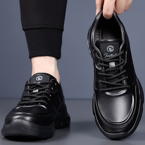 Chaussures Chunky pour Hommes, Automne, Bout Rond, Synthétiques, Lacets, Semelle en Caoutchouc avec Coussin d'Air, Antidérapantes, Chaussures de Marche Casual pour l'Extérieur - Product Image 2