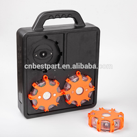 Stroboscope professionnel à LED Rechargeable pour voiture, Kit 6 paquets, lumière d'avertissement d'urgence, phare de route, 3 couleurs en un
