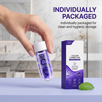 Sans logo, 30 comprimés de dentifrice correcteur de couleur saveur menthe, nettoyant, éclaircissant, blanchissant violet, OEM