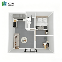 Rumah Prefabrikasi Kontainer Baja Ekspansi Ukuran Khusus 20Ft 40Ft 30Ft, Villa 2-5 Kamar Tidur Mewah Portabel Panel Sandwich
