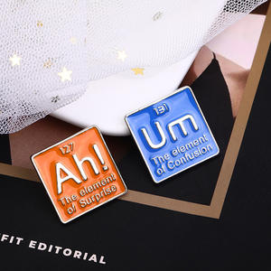Tabel berkala Pin Enamel Ah Um bros pakaian Pin Modal partikel perhiasan lucu hadiah untuk kimia lencana tas kerah Teman - Product Image 4