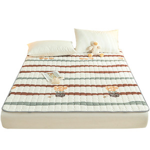 Protector de colchón Protector de cama de algodón puro Acolchado Sábana de cama de algodón completo Impreso Múltiples colores Suave Cómodo - Product Image 5