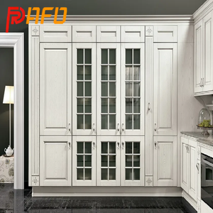 مطبخ فاخر مخصص بسطح رخامي مع جزيرة، أثاث مطبخ كامل على الطراز الأمريكي، خزائن مطبخ بيضاء أوتوماتيكية - Product Image 3