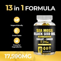 Gummies à l'huile de nigelle JBY, algues marines, ashwagandha, complément alimentaire pour la croissance des cheveux, gummies à l'huile de nigelle biologique