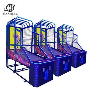Eğlence Arcade için sikke işletilen elektronik Arcade çocuk sokak basketbol makinesi