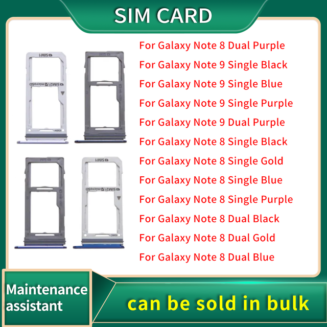 Micro SD Sim Card Socket Slot Adapter Connector Reader for Samsung Galaxy Note 9 8 N960 N950 Container Holder SIM Tray Parts