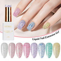 Nouveau Gel d'Extension d'Ongles Liquide DZ Sans HEMA ni TPO, Gel Auto-Nivelant Rapide, Gel UV LED Soak Off, Vente en Gros OEM ODM de Vernis Gel