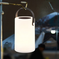 Moderne Unique Solaire LED Lampe de Table Lumière Nouveau Style Intérieur Extérieur IP44 Portable Sans Fil Cylindre USB Blanc pour Jardin Cour