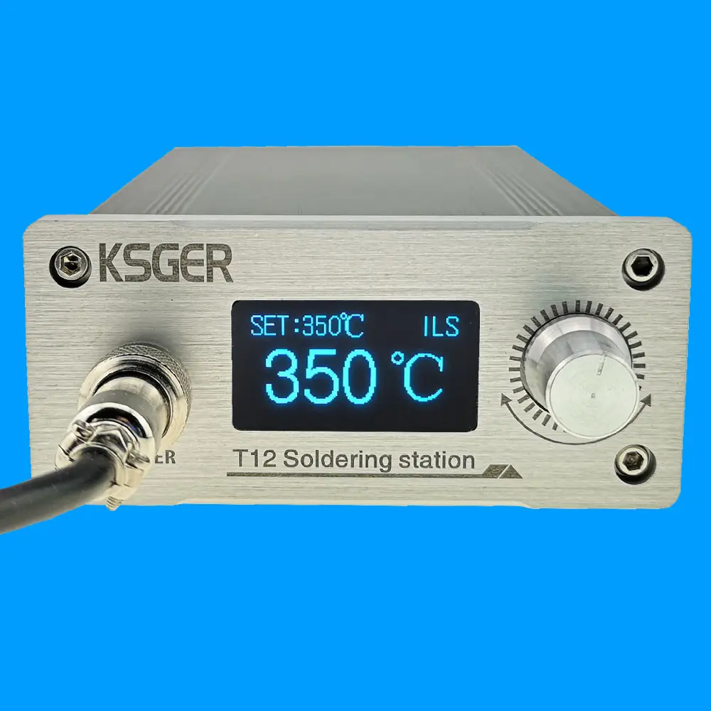 KSGER STM32 V3.1S T12 lehim istasyonu CNC paneli T12 demir İpuçları OLED DIY 907 kolu aracı alüminyum alaşım durumda hızlı isıtma