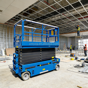 Plateforme de travail mobile fiable à <span class=keywords><strong>ciseaux</strong></span> électriques alimentée par batterie, échafaudage compact, opération en altitude, capacité de 230 kg - Product Image 2