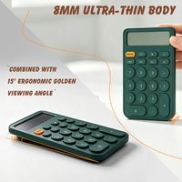 Calculatrice de bureau miniature en plastique JUNNO Jn-600 à 12 chiffres, fonctionnant sur piles (pièces de monnaie), cadeau promotionnel pour le bureau