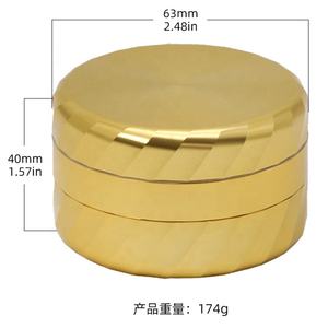 במפעל חם מכירה 55 מ "מ 63 מ" מ אלומיניום טבק מטחנת 3 חלקים לוגו מותאם אישית מגרגר מגנט חזק עישון אביזר - Product Image 6