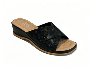 Sandalias de Plataforma con Pedrería para Mujer, Diseño Abierto, Tiras Cruzadas, Suela Gruesa, Casuales de Playa, Venta al Por Mayor, Diseño Personalizado OEM ODM - Product Image 2