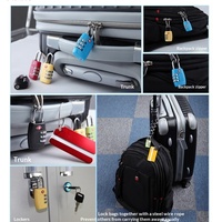 Serrure à combinaison TSA en matériau PC, style américain, fabriquée en Chine, TSA335, serrure à glissière pour bagages de voyage