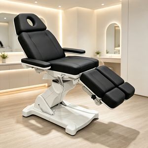 Sillón Ginecológico Eléctrico de 3 Motores con Cuero PU, Estribos Divididos, Mesa de Examen Ajustable, Silla de Tratamiento Médico - Product Image 1