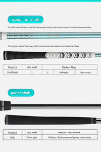 Sky Blue High Quality Women's Golf Club <b>Set</b> Ambidextrous Full <b>Set</b> of Carbon Fiber Clubs and Putters Titanium Alloy Clubheads - Product Image 6