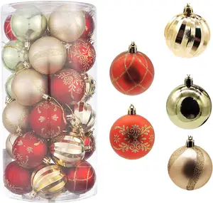 Nuevo producto caliente 6cm/aceptar decoración navideña personalizada árbol de Navidad colgante BOLA DE Navidad