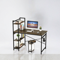Bureau d'ordinateur à cadre métallique de conception moderne réglable Forever avec étagère extensible pour la maison ou le bureau