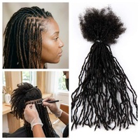 Extensiones de Cabello Humano Remy Brasileño Hechas a Mano, de Calidad Superior, para Dreads, con un Diámetro de Cero Punto Cuatro Un Centímetro, Sin Químicos, a Granel