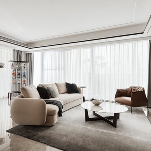 Bộ ghế sofa góc kiểu Normcore Ý, phong cách Poliform Cream, kiểu dáng cong, chất liệu mút xốp. - Product Image 4