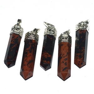 Colgantes de obsidiana a la moda al por mayor, abalorios de piedras preciosas de primera calidad con estilo y elegancia - Product Image 1