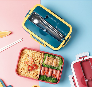 QY La nouvelle boîte à lunch en plastique étudiant boîte à lunch four à micro-ondes vaisselle japonaise compartimenté isolé <span class=keywords><strong>bento</strong></span> <span class=keywords><strong>facile</strong></span> à utiliser - Product Image 3