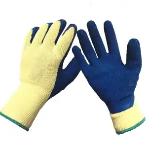 廉价乳胶涂层皱纹工作手套工业安全手套