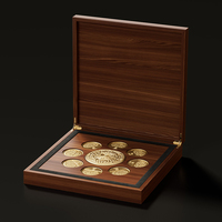 Boîte de rangement de collection de médailles d'insigne en bois MDF de luxe avec logo personnalisé Caractéristique recyclable