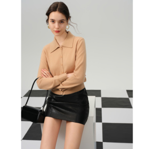 <span class=keywords><strong>Cardigan</strong></span> da Donna in Maglia di <span class=keywords><strong>Lana</strong></span> a Tinta Unita, Abbigliamento Casual con Logo Personalizzato del Produttore - Product Image 6