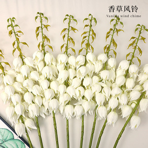 ช่อดอกไม้ประดิษฐ์กลิ่นวานิลลา พร้อมกระดิ่งลม ขนาด 30 ซม.-100 ซม. สำหรับตกแต่งงานแต่งงาน ตกแต่งบ้าน คุณภาพสูงเหมือนจริง - Product Image 1