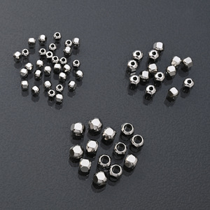 Stainless Steel Hexagonal Beads 6mm Perforated <b>Spacer</b> For Bracelet Making DIY Jewelry Components - Product Image 3