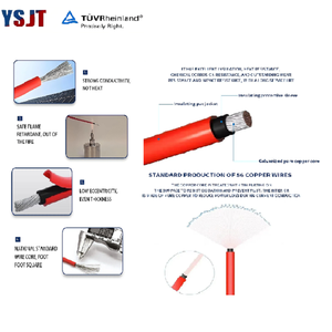 Câble photovoltaïque solaire PV1-F DC 1800V 1 10mm2 XLPE +40~+90 Flexible pour les installations solaires sur toits, les systèmes de raccordement au réseau, conforme à la norme BS EN 50618 - Product Image 5