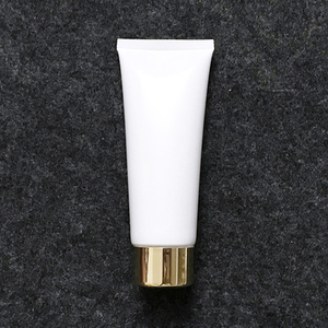 <span class=keywords><strong>Tubo</strong></span> Cosmetico Vuoto in Plastica Bianca da 100ml con Tappo Dorato <span class=keywords><strong>per</strong></span> Detergente Viso, Crema Mani e Lozione - Product Image 3