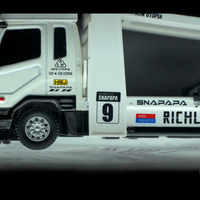 Camion télécommandé miniature 2,4 GHz, échelle 1:64, en alliage, camion à plateau double couche, chariot élévateur électrique avec remorque