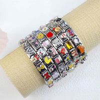 Bracelet à breloques modulable italien en acier inoxydable, bracelet élastique DIY à breloques de dessin animé, bracelet à breloques italien tendance