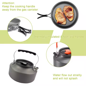 MingChan écologique Wilderness Survival Metal <span class=keywords><strong>Camping</strong></span> Pot Batterie de cuisine pour équipement de cuisine en plein air Ensemble de marmites - Product Image 4