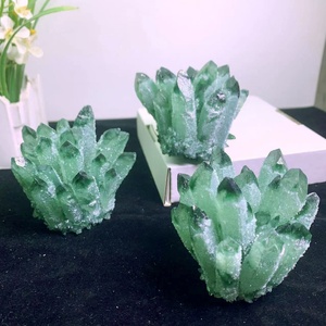 Adorno de Cristal Natural Verde en Forma de Racimo para Decoración del Hogar y Oficina, Opción de Regalo al por Mayor - Product Image 4