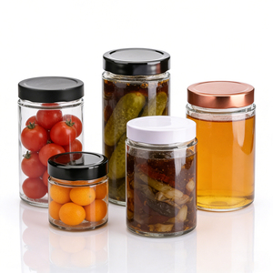 Bocal en verre haut de 500 ml, 720 ml, 1000 ml avec couvercle à visser pour le stockage de cornichons et de sauces - Product Image 6
