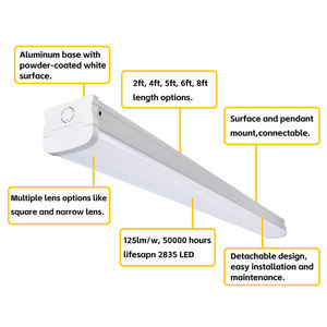 Échantillon Gratuit Lampe Linéaire LED Commerciale Industrielle de Bureau 2ft 4ft 5ft 8ft 15w 20w 25w 30w 40w 55w 60w 65w - Product Image 4