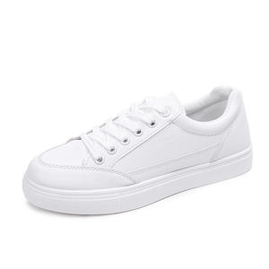 Sneakers da <span class=keywords><strong>Donna</strong></span> con Plateau in PU Bianco, <span class=keywords><strong>Scarpe</strong></span> Casual Basse da Passeggio, Sneakers <span class=keywords><strong>Bianche</strong></span> alla Moda per <span class=keywords><strong>Donna</strong></span> - Product Image 5