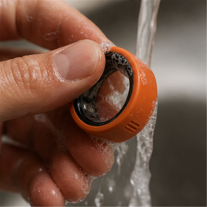 ปลอกหุ้มวงแหวนสีส้มสำหรับ Oura Ring 4 Gen 3, ตัวป้องกันซิลิโคนแบบมีโลโก้สั่งทำ, ดีไซน์ลายเส้นหนา, ป้องกันเหงื่อและยึดเกาะได้ดี - Product Image 5