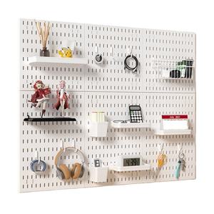 Panneau de <span class=keywords><strong>rangement</strong></span> mural multifonctionnel à fentes 30x30cm <span class=keywords><strong>pour</strong></span> garage, panneau perforé en acier <span class=keywords><strong>pour</strong></span> <span class=keywords><strong>rangement</strong></span> mural sur rail - Product Image 1