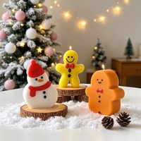 Moule en silicone 3D Père Noël, Bonhomme de neige, Flocon de neige pour bougies d'aromathérapie et créations en plâtre DIY - Collection Early Riser Noël