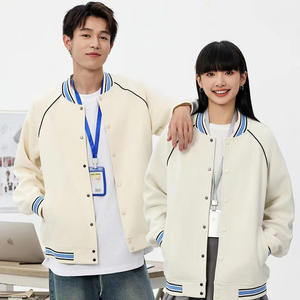 Giacca uniforme da Baseball logo stampato personalizzato moda colorblock abbigliamento da lavoro abiti da lavoro pubblicità maglia unisex - Product Image 3